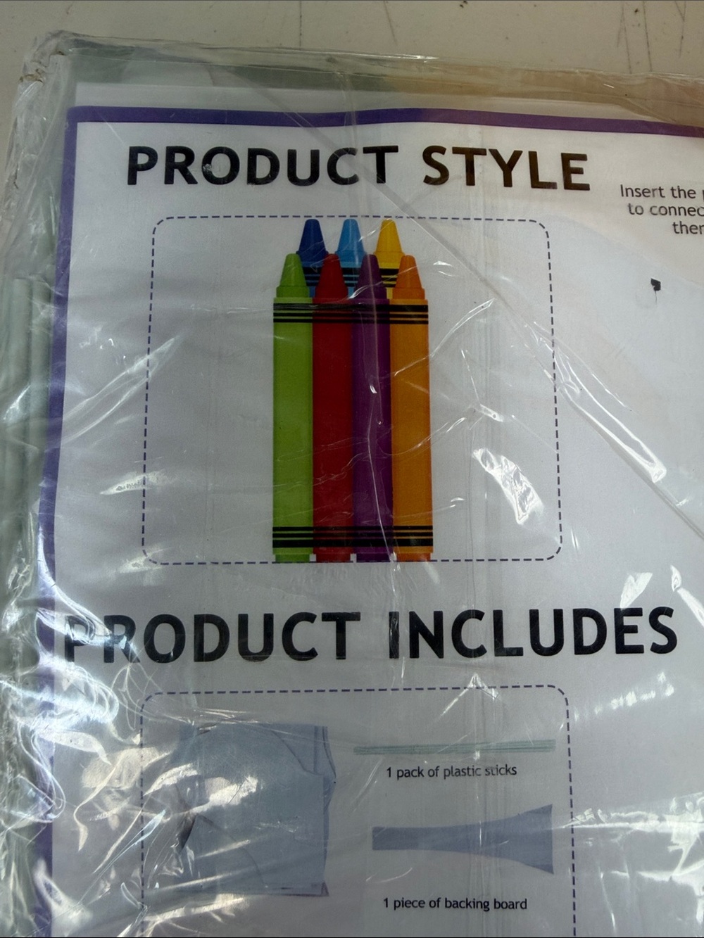Colorful Crayon Party Decorations - Multicolor 5 foot coloring crayons standup